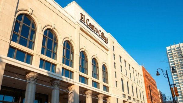 Dallas College El Centro campus expansion with modern facade.