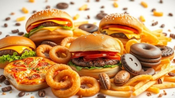 Assorted ultra-processed foods highlighting prediabetes risk.