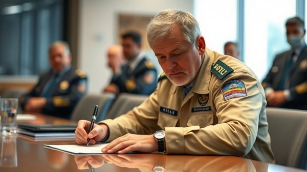 FEMA official in Texas emergency meeting writing notes