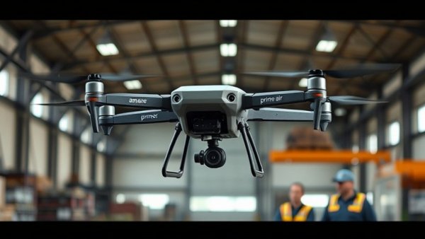 Amazon Prime Air drone delivering package in San Antonio.