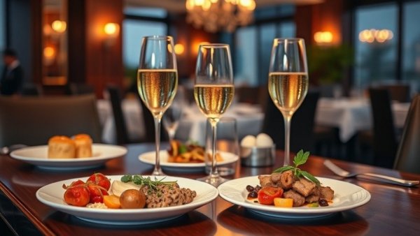 Uchi Uchiko Uchibā holiday offerings with gourmet dishes and champagne.