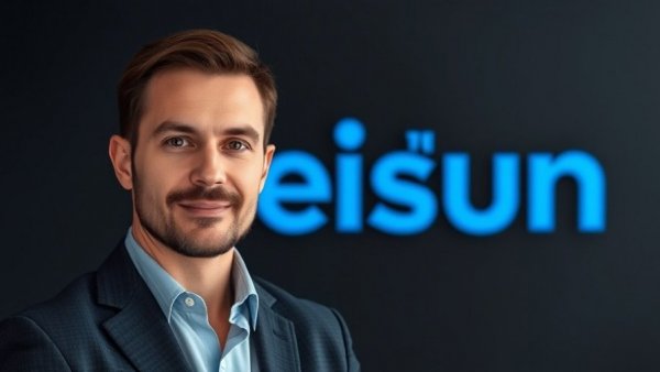 Professional man promoting live event on mental wellness for seniors.