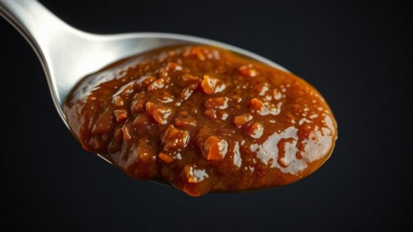 Close-up of miso paste on a spoon highlights health benefits.