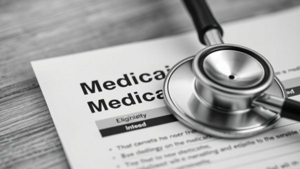 Close-up of Medicaid eligibility document with stethoscope, highlighting healthcare policy.