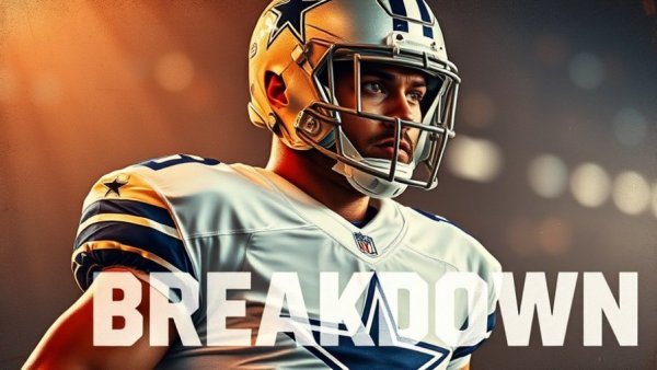 Dallas Cowboys rookie Savon Rebel featured on event poster for game breakdown.