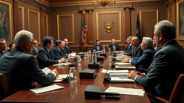 Government meeting discussing census impact on citizens.