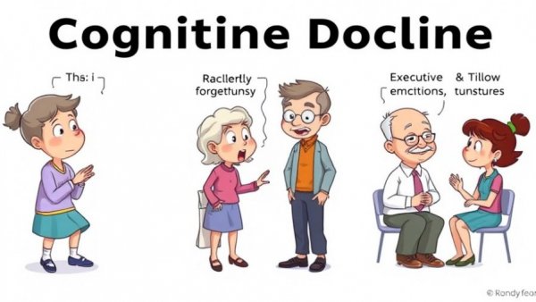 Cartoon illustrating stages of cognitive decline and lithium effects.