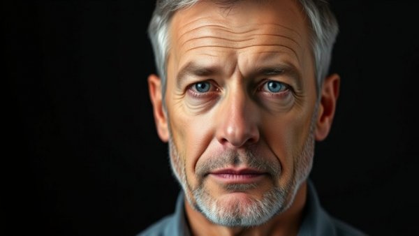 Middle-aged man discussing B12 deficiency signs in a video.