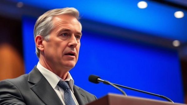 Daylight Saving Time changes in America speaker at formal event.