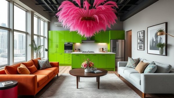 Modern Austin lifestyle living room with chic decor and natural light.