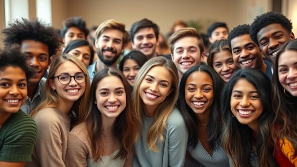Diverse group of youth from Austin Youth Climate Council smiling in collage.