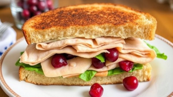 Leftover Turkey and Cranberry Sandwich