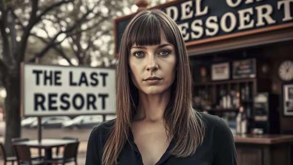 Eileen Wuornos case complexity: split image of woman and vintage bar.