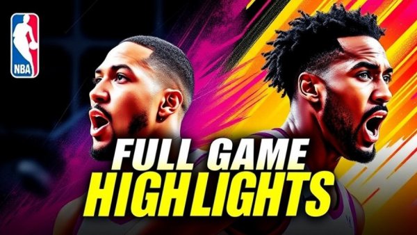 Atlanta Hawks Highlights poster featuring two basketball players and NBA logo.