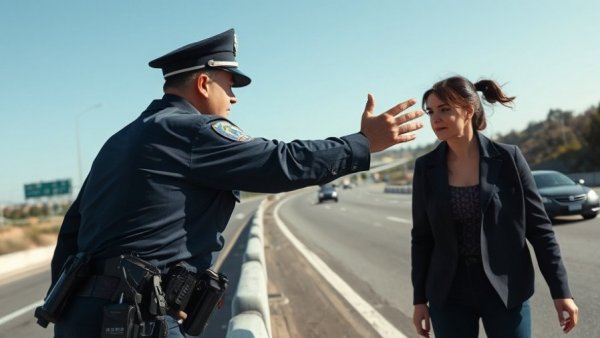 Fort Bend County deputy saving woman on highway overpass.
