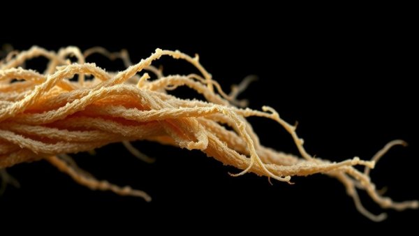 Fibrous sustainable protein source CRISPR fungi close-up