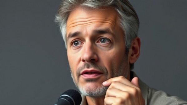 Middle-aged man discusses vitamin D deficiency at Houston wellness events.