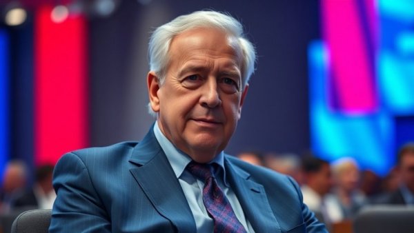 Confident man at Texas education event.