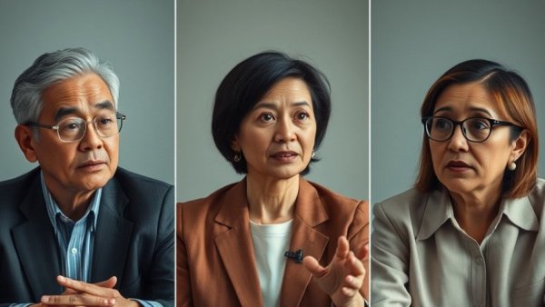 Crypto regulation insights discussed, media collage of three individuals.