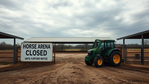 Equine Herpesvirus EHV-1 outbreak Texas horse arena closure with sign