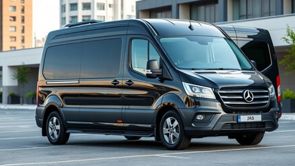 Austin luxury commuter vans in an urban setting