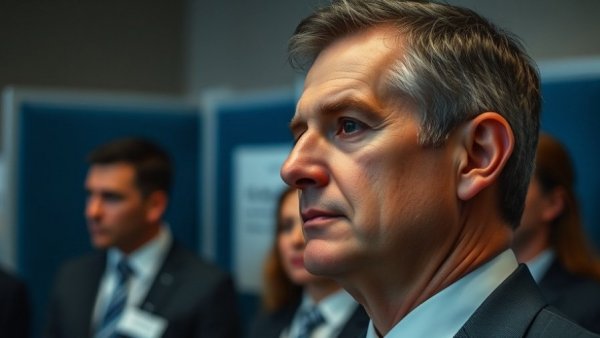 Focused middle-aged man at Ukraine peace deal negotiations