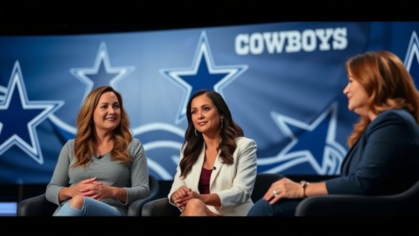 Dallas Cowboys sports culture panel with three women in conversation.