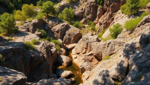 Guajolote Ranch wastewater permit controversy site with rocky terrain and water pool.