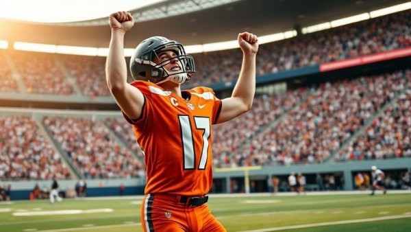 Arch Manning's performance celebrated by a young athlete on the field.
