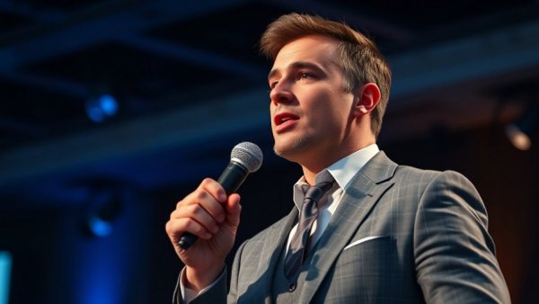 Confident speaker in a suit addressing an audience, Texas politics news.