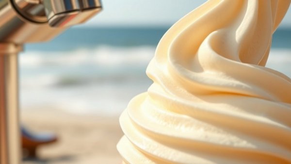 Close-up of ice cream being dispensed, representing American teenagers eating choices.