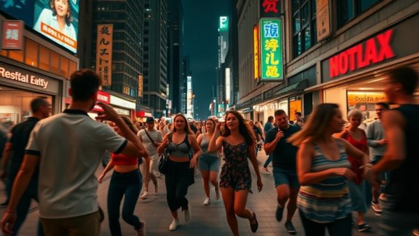 Glen Powell and Michelle Randolph dancing in Austin scene.