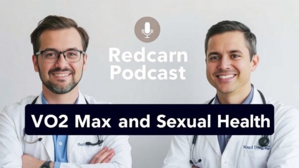 VO₂ Max and sexual health podcast cover with medical professionals.