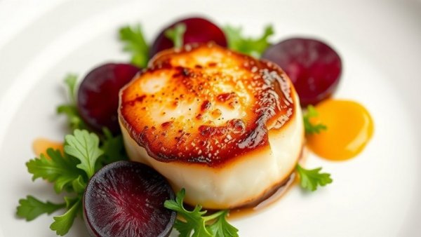 Gourmet seared scallop dish at Dallas events.