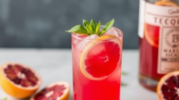 Pomegranate and Blood Orange Tequila Spritzer
