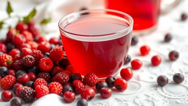 Polyphenol-rich tea with berries for a healthy diet