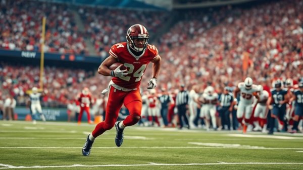 Thanksgiving Day Cowboys player in action during game.