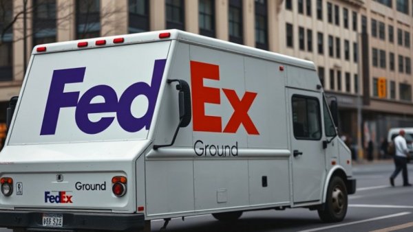 FedEx Ground truck as symbol of Dallas job market layoffs.