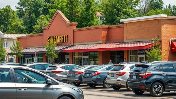 Dallas commercial real estate opportunities in a bustling shopping center.