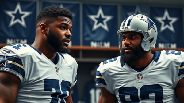 Dallas Cowboys player interviews after Thanksgiving win in locker room.