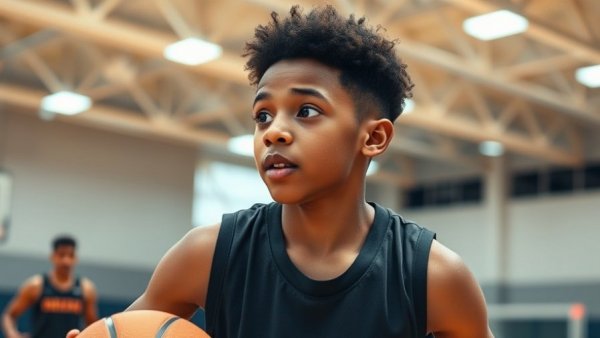 Cooper Flagg USA Basketball experience in vibrant gym setting.