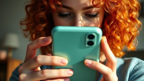 Close-up of hands holding a smartphone, negative mental health effects of online shopping.
