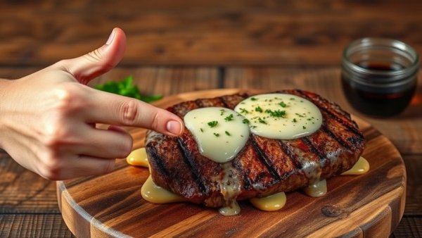 Superfoods for heart health displayed with steak and cheese.