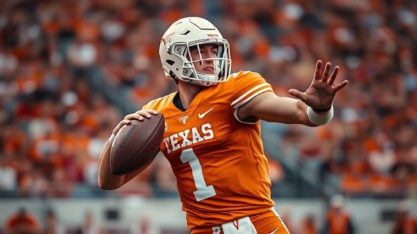 Arch Manning Texas Longhorns Highlights, player in a game moment.