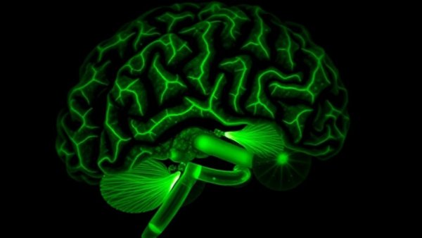 Detailed scientific view of brain pathways for new Alzheimer's treatments.