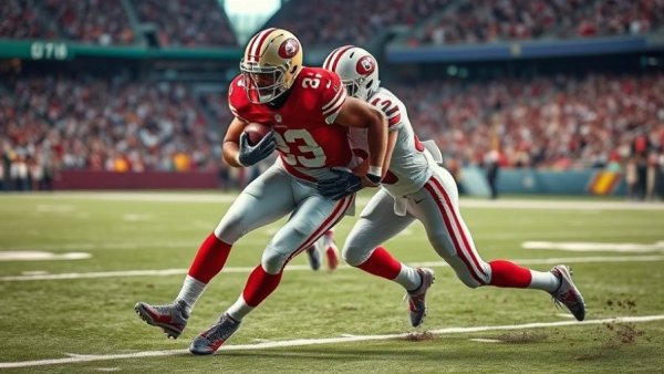 Football scene during Divisional Rival Week with players in action.