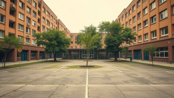 California school playground with diminishing tree canopy highlighting urban heat.