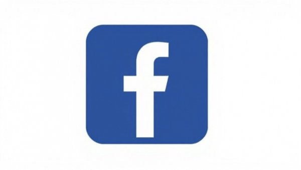 Minimalistic Facebook logo, blue and white square icon.