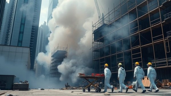 Hong Kong apartment fire news: charred building, smoke, and emergency response.