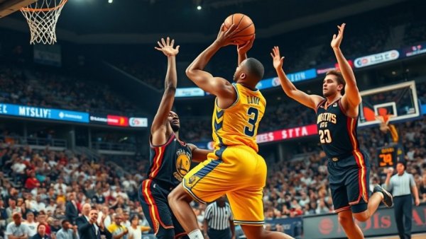 Dynamic NBA play with players in action from NBA's Top 10 Plays of the Night.